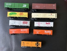 HO Scale Rail Lot of 9 Boxcars Various Brands Complete Combine Ship 07