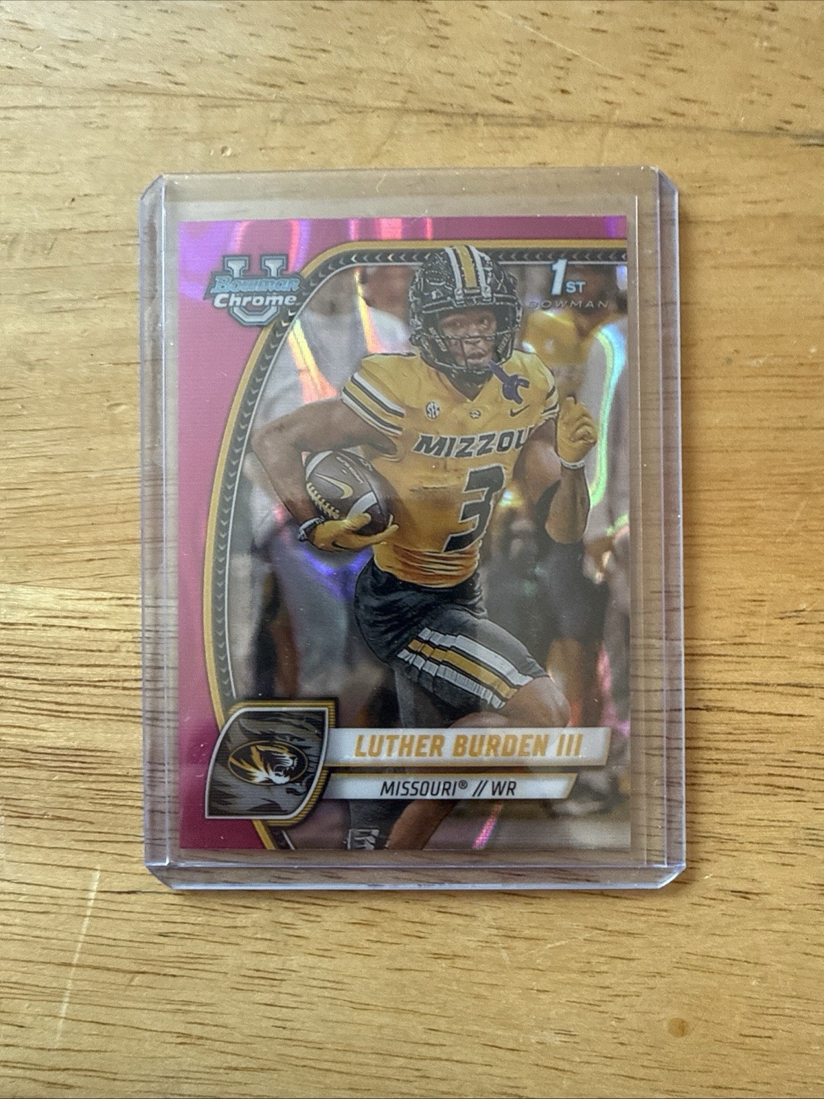 2024 Topps Bowman Chrome U Luther Burden III RC #123 Pink Lava 1st Bowman