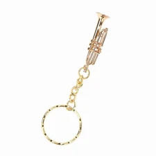 Musical Instruments Keychain Trumpet Pendant Key Ring Gift Decoration Gift US