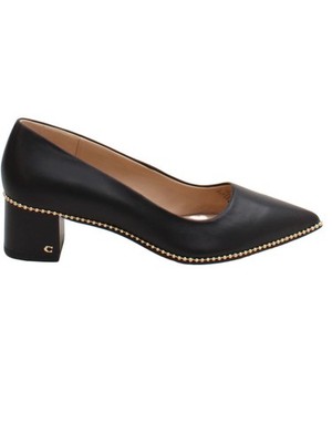 Coach Damen Pumps UK 5,5 Schwarz 100% Leder