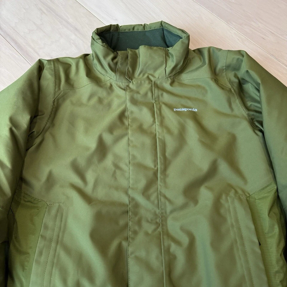 Patagonia Jacket Youth Medium Green Full Zip Insulated Puffer Outerwear Winter - Image 3 of 4