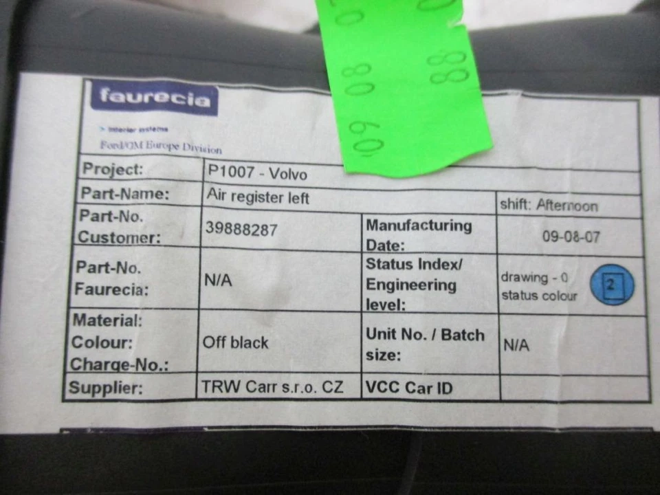 Air Jet Fan Grills Ventilation Air Vent Front Left Fits for Volvo C30 1,6 - Imagem 3 de 4