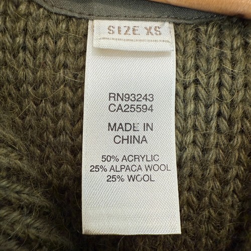Diesel Alpaca Wool Blend Cable Knit Hoodie Cardigan Sweater Womens XS Chunky - Picture 8 of 16