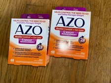 2 PACK AZO Bladder Control with Go-Less Supplement 96 Capsules 03/2026