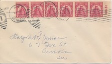 #657 Sullivan Expedition First Day cover PL# Strip of 4 + 2 Waterloo NY