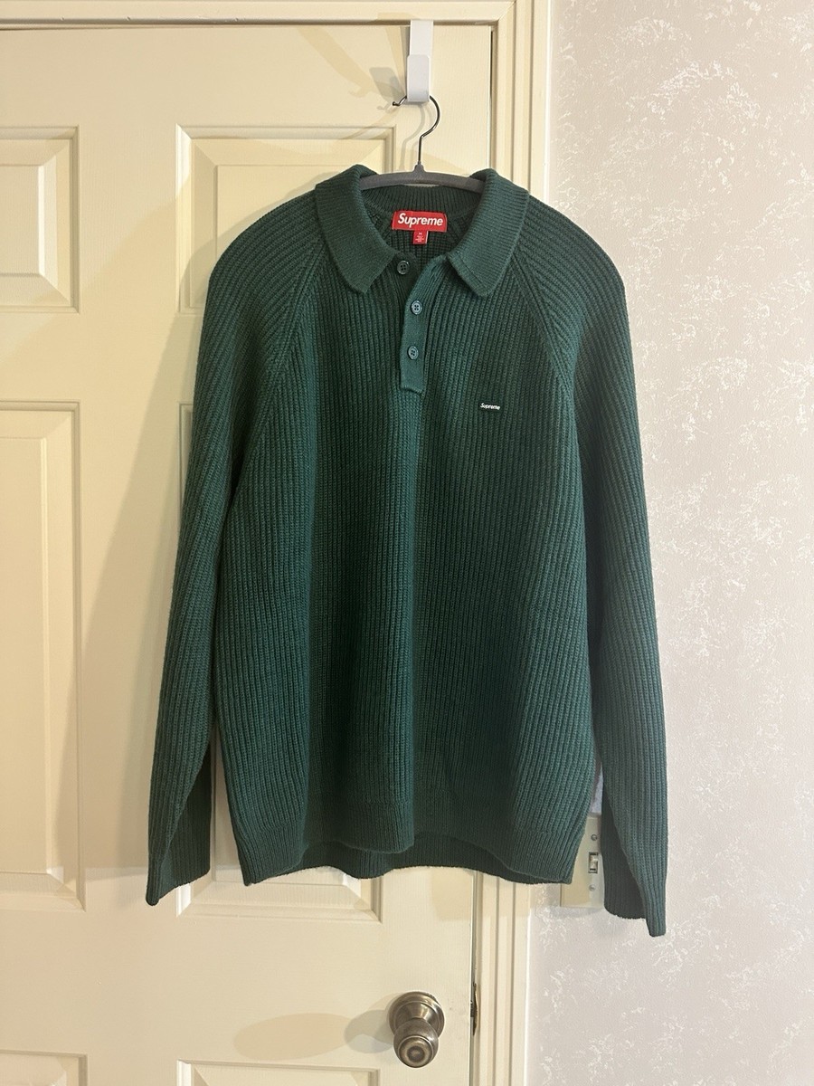 Supreme Small Box Logo Polo Sweater Green Size: Medium | eBay