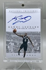 2014-15 National Treasures Kawhi Leonard Signatures On Card Auto #d 20/49 Spurs