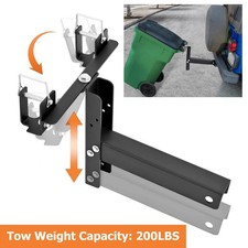 Trash Can Holder Mounted Garbage Hook Transporter Trailer Hitch Hauling Device