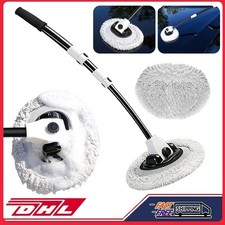 15° Bogen Alu Teleskop Waschbürste 112cm KFZ Autowaschbürste Felgenbürste LKW