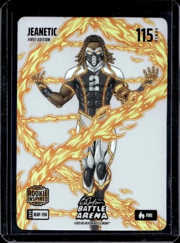 2025 Bo Jackson Battle Arena Ashton Jeanty Jeanetic Fire Rookie RC #BLBF-358