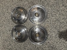 1955 -1956 Ford Thunderbird Fairlane Set 4 Stainless 15 Hubcaps Wheel Covers 1955 -1956 Ford Thunderbird Fairlane Set 4 Stainless 15 Hubcaps Wheel Covers