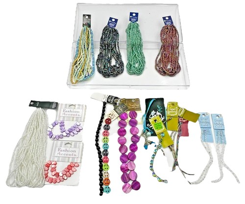 Mixed Lot, Glass Bead Strands for Jewlery Making