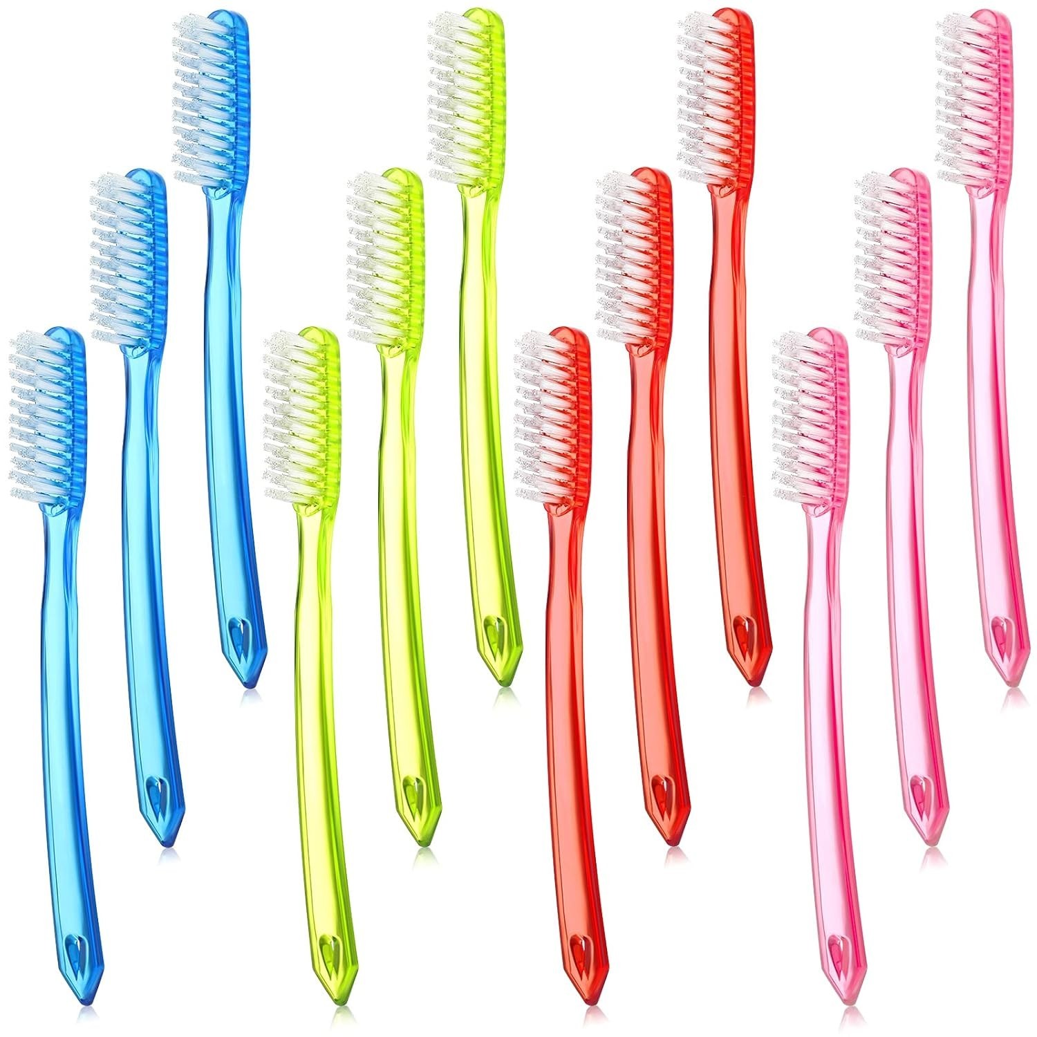 Extra Hard and Firm Toothbrush for Adults Bulk Huge Head Bristle Full Head 12Pcs