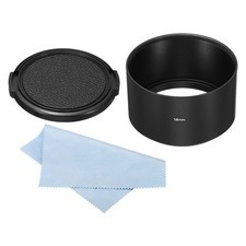 58mm Lens Hood, Long Focus Frosted Surface Hood with Cap and Cleaning Cloth