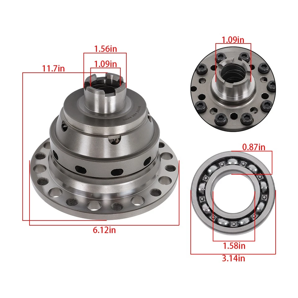 Diferencial de deslizamiento limitado helicoidal LSD para Civic Si EP3 2002-2011 RSX 2002-2006 Foto 2 de 4