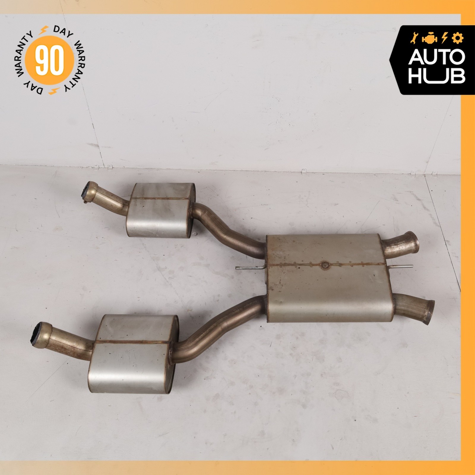 00-04 Aston Martin DB7 Sport Exhaust Mid Pipe Center Resonator Silencer OEM