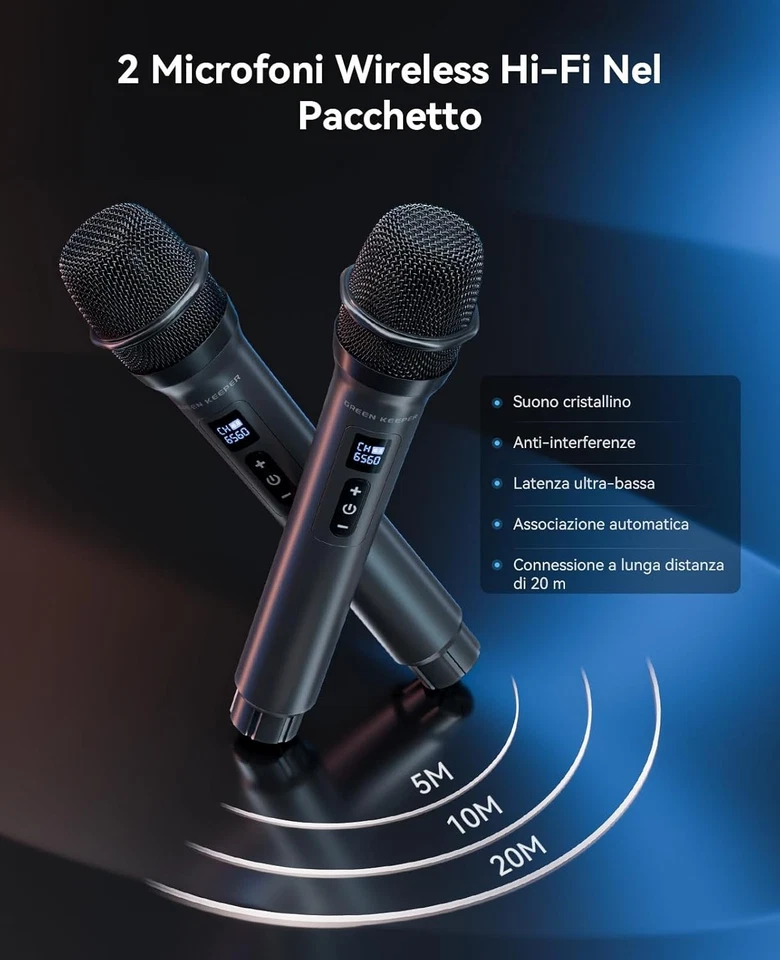 Altoparlante 400W Cassa Karaoke per Adulti, Party Speaker Bluetooth Portatile - Immagine 4 di 4