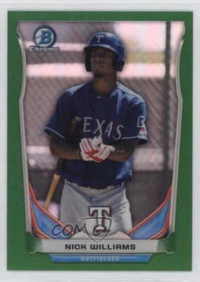 2014 Bowman Draft Top Prospects Chrome Green Refractor 94/150 Nick Williams x4y