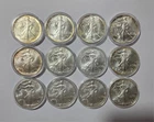 12 $1 American Eagle 1 oz Silver Dollar Coins Walking Liberty listing #tk38