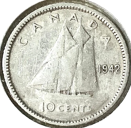 1942 Canada 10 Cents — photo from the most recent tracked eBay sale