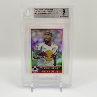 2014 Topps Chrome MLS '76-77 Footballer Mini Refractor BGS 9 Thierry Henry