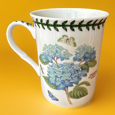 Portmeirion Botanic Garden Hydrangea Macrophylla with Butterflies Coffee Mug 