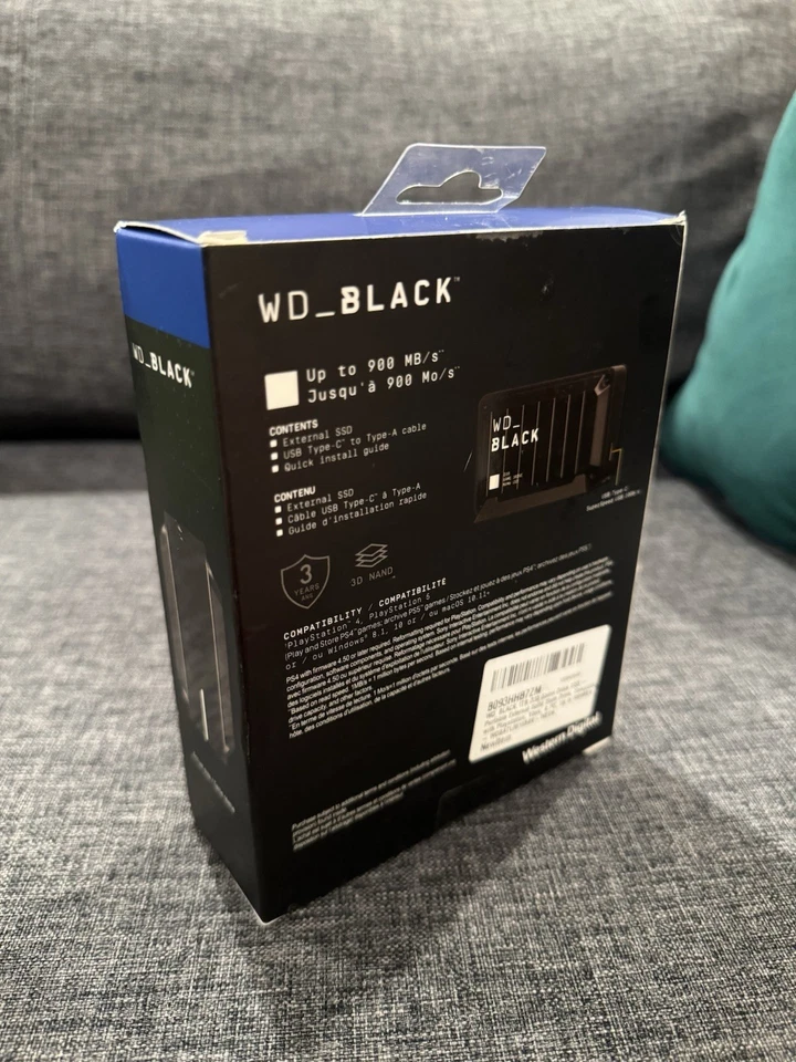 WD_Black D30 Game Drive SSD 1TB Open Box PlayStation 5 PS5 Western Digital - Image 3 of 4