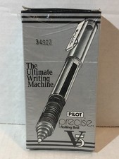 Pilot Precise V5 Premium Rolling Ball Pens Extra Fine 0.5mm Black Ink Box of 2 