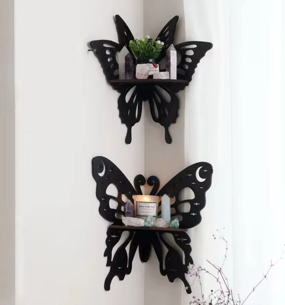 Set Of 2 Butterfly Corner Wall Shelves Aesthetic Floating Wall Decor Shelf
Opens in a new window or 