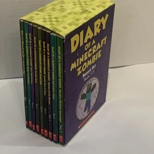 Diary of a Minecraft Zombie Books 1-9 Complete Set W/ Case  Scholastic 2016