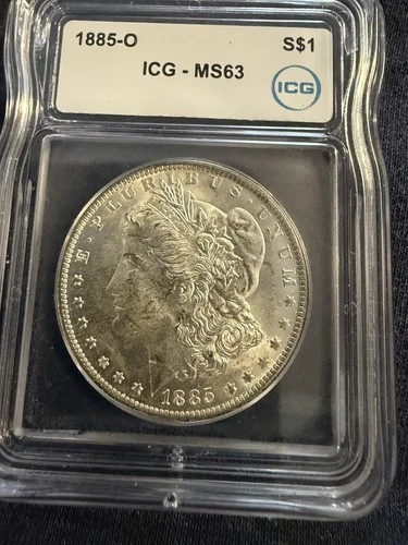 1885 ICG-MS63 S$1 Beautiful Silver Morgan Dollar