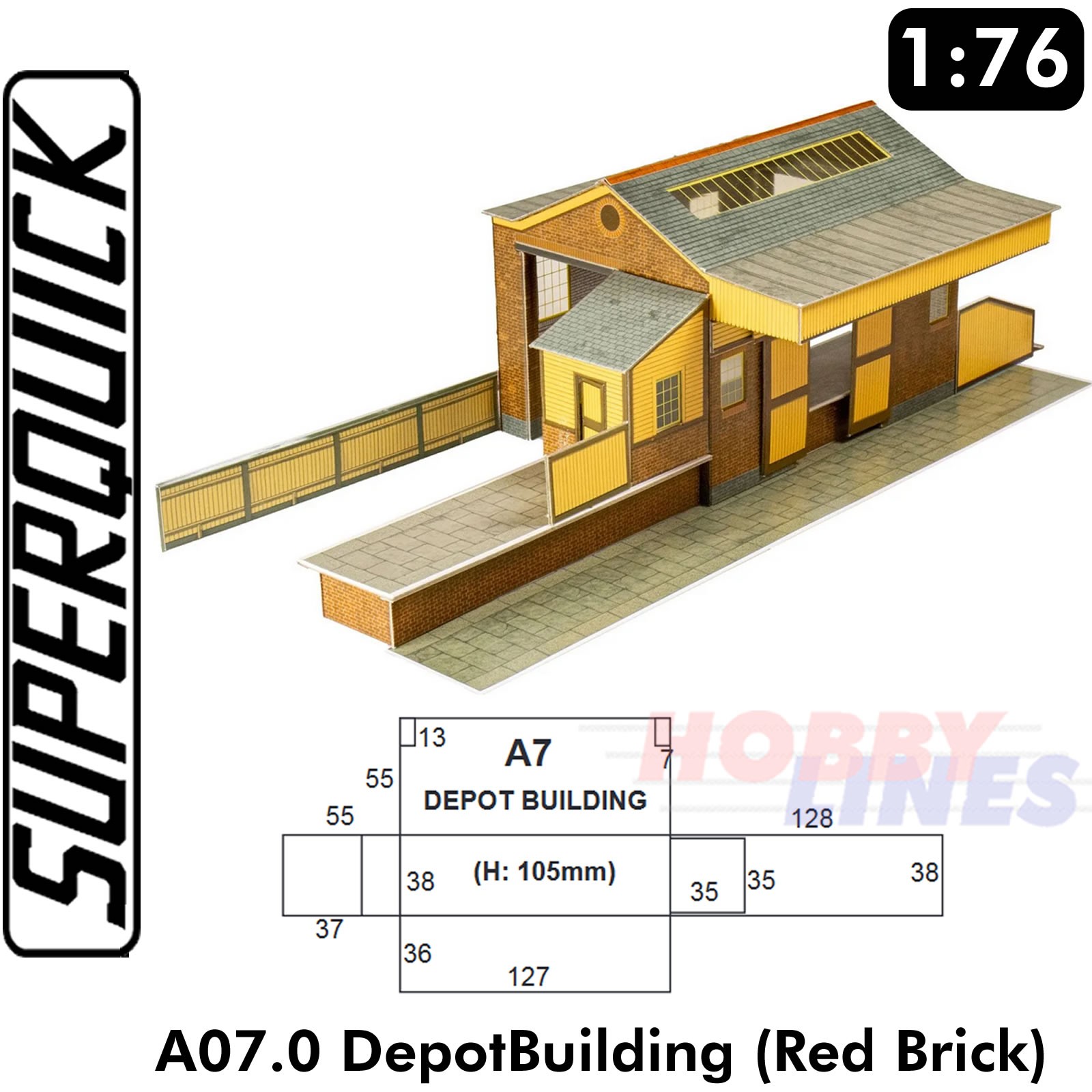GOODS DEPOT A7 Brick 1:76 OO kit Gauge Railways Building Series A A07 SuperQuick