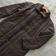 USED LIGHTWEIGHT LONG COAT, SIZE 3, BEIGE, PLEATS PLEASE, ISSEY MIYAKE GOOD