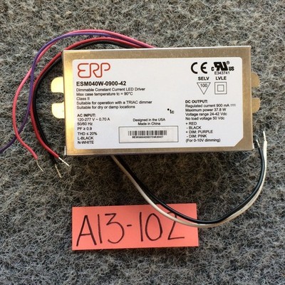 ERP ESM040W-0900-42 Dimmable CC LED Power Supply 120-277V 37.8W 900mA