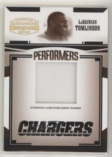 2005 Donruss Gridiron Gear Performers Jersey Number LaDainian Tomlinson HOF 0b3o
