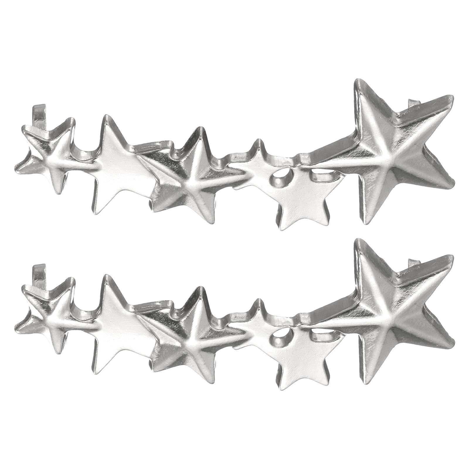 2Pcs Diadema para Cordones, Forma de Estrella Plateada