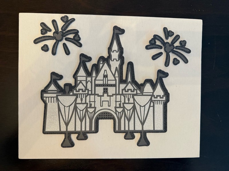 14” X 11” Custom Made Disney Princess Castle 3d Layered Cardstock Canvas
