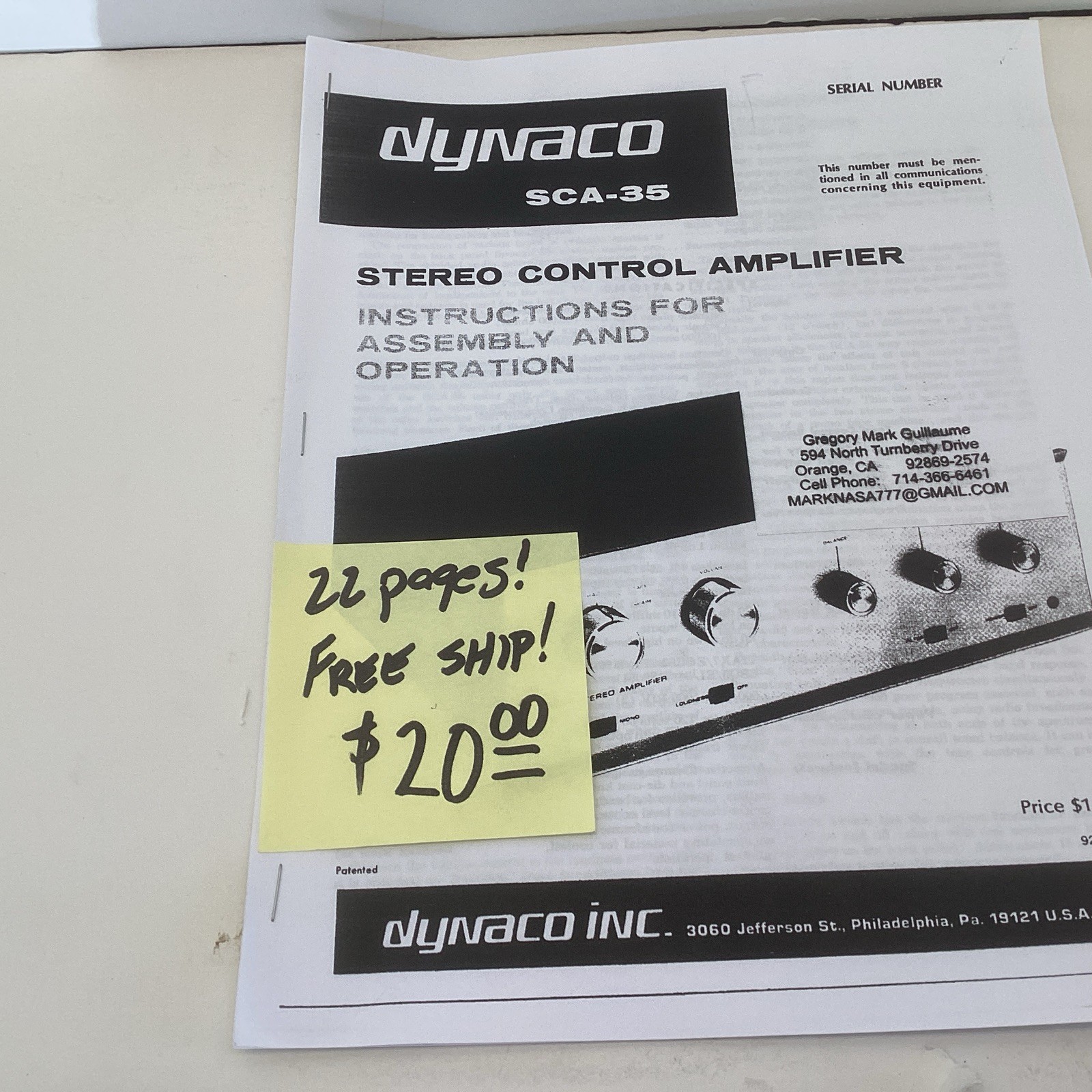 Dynaco SCA 35 vintage audio equipment - eBay listing photo 2