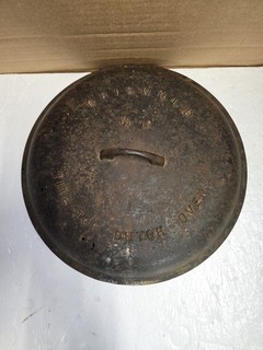 RARE GRISWOLD No 12 TITE TOP DUTCH OVEN LID 2636 Cast Iron Pat. Feb 10 1920