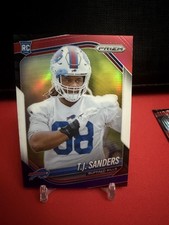 2025 Panini Prizm #338 T.J. Sanders Red White and Blue