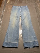 Vtg 70 s Levi s 646 Orange Tab Bellbottom Faded Thrashed Jeans Size 32x31 Talon