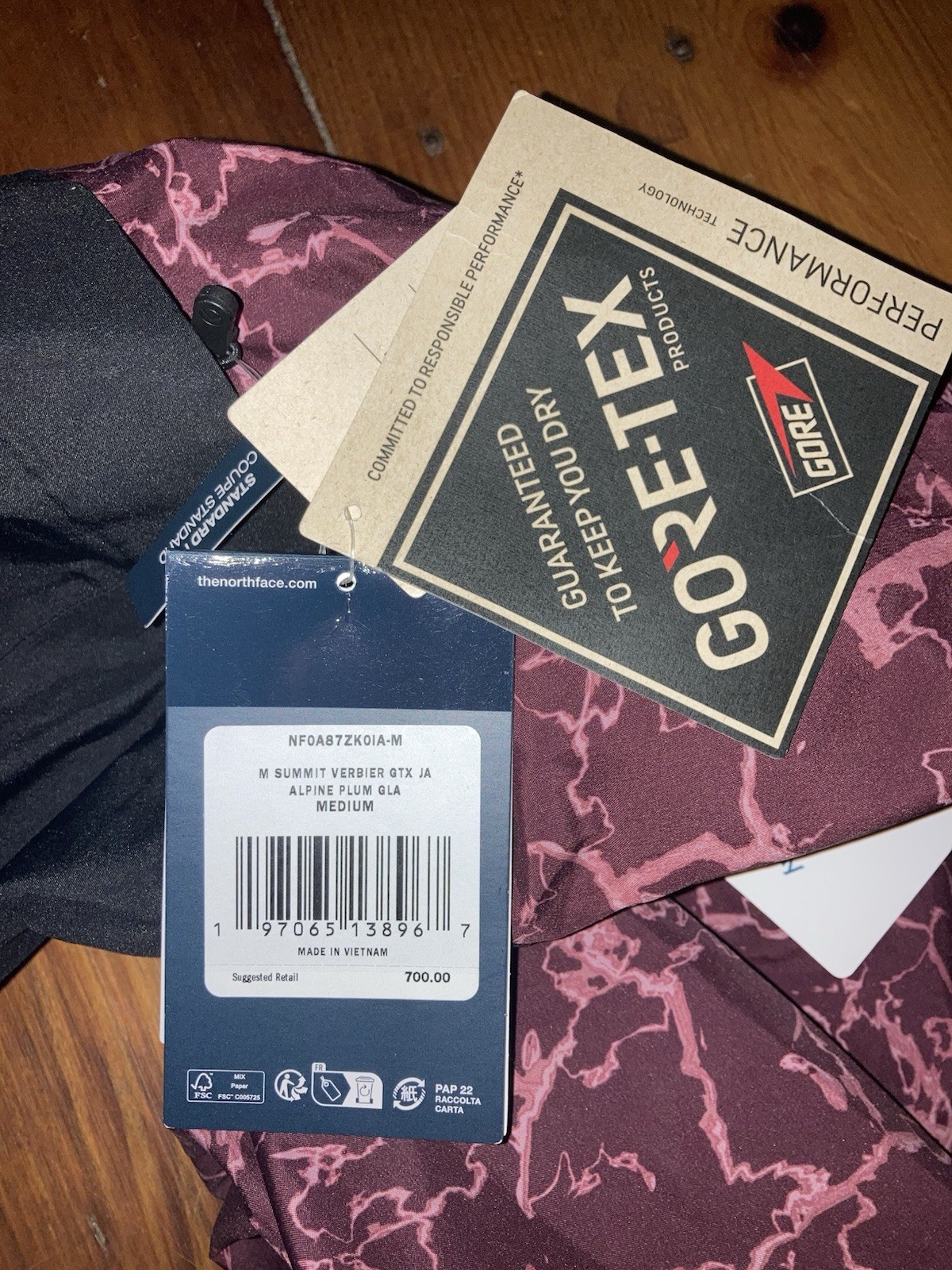 The North Face Summit Verbier GTX Jacket - Medium alpine plum glacial fracture thumbnail 2