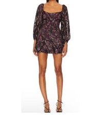 For Love & Lemons NEW Valerie Purple Mini Dress Size Medium