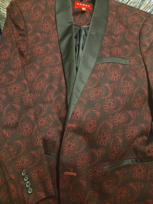Guess Black And Red Swagger Blazer
