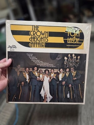 CROWN HEIGHTS AFFAIR FOXY LADY LP ORIG '75 DE-LITE DEP 2021 FUNK SOUL VG+ SHRINK
