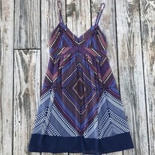 Babydoll Boho Mini Dress Spaghetti Strap Geometric Summer American Eagle Size 2