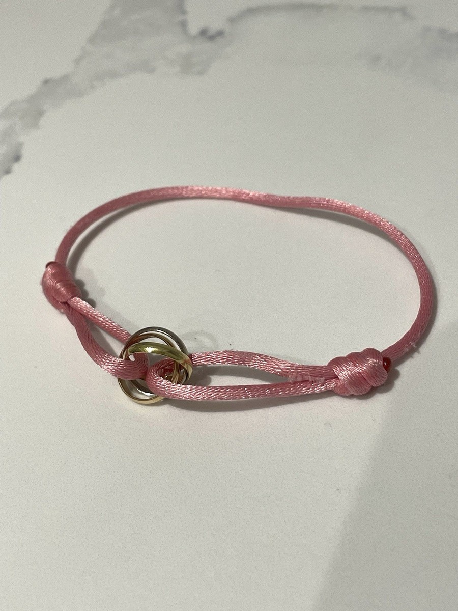 Cartier Trinity Cord Bracelet 18K 750 Yellow, White, Rose Gold | eBay
