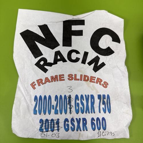 NFC Racin Black Frame Sliders 2000-2003 GSXR 750 2001-2003 GSXR 600 - Picture 2 of 6