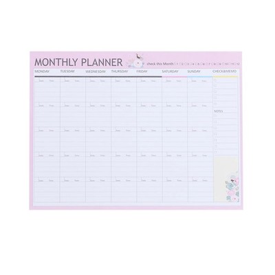 Monatsplaner A4 Kalender Notizblock Wochenübersicht To-Do Liste