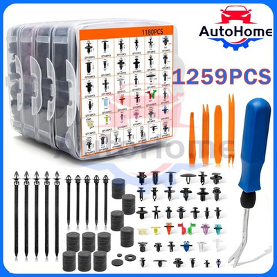#ad 1295Pcs Car Retainer Clips and Auto Fasteners Assortment 37 Most Popular Sizes $18.99